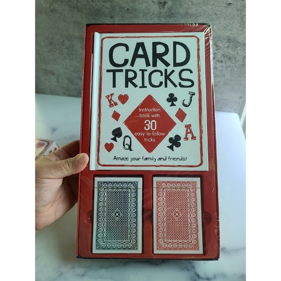 NEW-Card Tricks Kit-2 Decks-Instruction Book w/ 30 Tricks-RARE-Easy-Amaze People - Picture 10 of 11